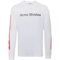 acne studios t-shirt en coton à logo imprimé - blanc