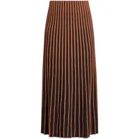 staud jupe longue aleida à design plissé - marron