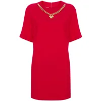 moschino robe-polo courte - rouge