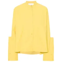 jil sander chemise à boutonnière en relief - jaune
