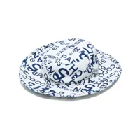 chanel pre-owned chapeau by sea à logo imprimé (2002) - blanc