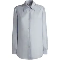 bally chemise à logo en jacquard - bleu