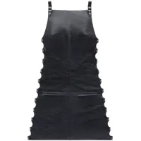 courrèges robe courte à détail de boucle - noir