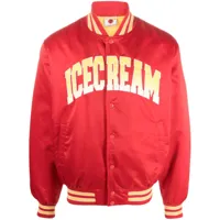 icecream veste bomber à logo appliqué - rouge