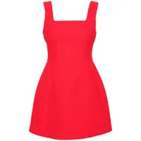 maje robe courte à encolure carrée - rouge