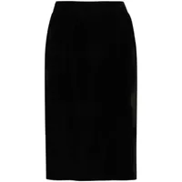 christian dior pre-owned jupe droite en velours (années 1980) - noir