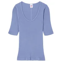 re/done t-shirt en coton à encolure arrondie - bleu