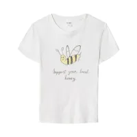 re/done t-shirt 90s baby à imprimé local honey - blanc