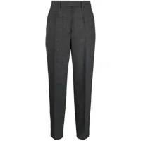 prada pantalon de tailleur à plis marqués - gris