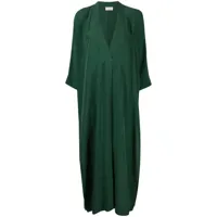 p.a.r.o.s.h. robe longue en soie à col v - vert