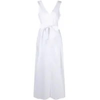 p.a.r.o.s.h. robe longue à col v - blanc