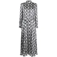 kiton robe mi-longue à imprimé géométrique - noir