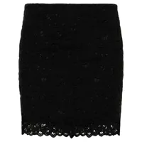 isabel marant minijupe en tweed à broderies - noir