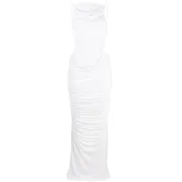 christopher esber robe longue à design drapé - blanc