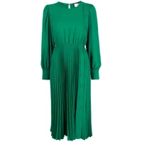 nissa robe mi-longue à jupe plissée - vert