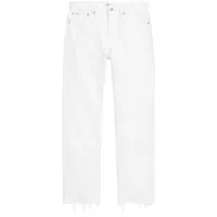 polo ralph lauren jean court à taille haute - blanc