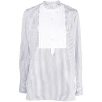 victoria beckham chemise en coton à rayures - blanc