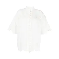 zimmermann chemise junie à broderies - blanc