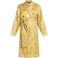 versace robe de chambre à imprimé barocco - jaune