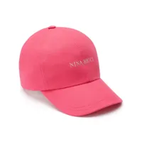 nina ricci casquette en coton à logo brodé - rose