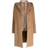 cinzia rocca manteau à design superposé - marron