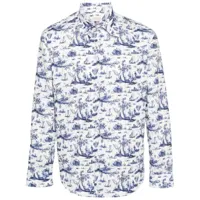 fursac chemise en coton - bleu