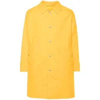 fursac manteau droit à simple boutonnage - jaune