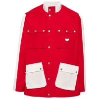 fursac veste zippée colour block - rouge