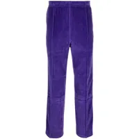 needles pantalon en velours à broderies - violet