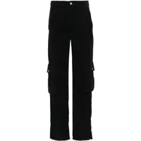 moschino jeans pantalon droit à poches cargo - noir