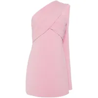 elie saab robe courte à design asymétrique - rose