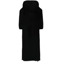 caravana robe mi-longue kikab en coton - noir