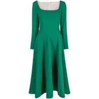 emilia wickstead robe longue kylee en crêpe - vert