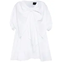simone rocha robe short bow-front smock - blanc