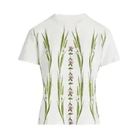 giambattista valli t-shirt jardin du cap en coton - blanc