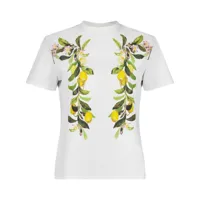 giambattista valli t-shirt saint-tropez en coton - blanc