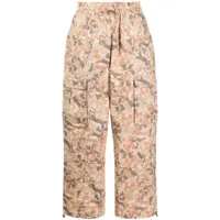 the upside pantalon de jogging à motif camouflage - marron