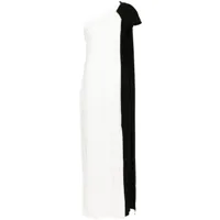 roland mouret robe longue à design asymétrique - blanc