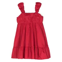 lapin house robe en coton à volants - rouge