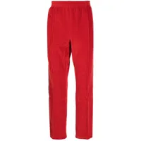 needles pantalon de jogging en velours à logo brodé - rouge