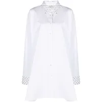forte forte robe-chemise à ornements - blanc