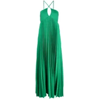 p.a.r.o.s.h. robe longue plissée - vert