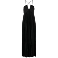 p.a.r.o.s.h. robe longue plissée - noir