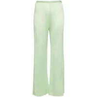 forte forte pantalon droit à design plissé - vert