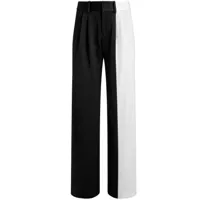 alice + olivia pantalon pompey à design colour block - noir