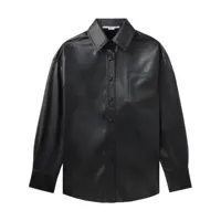 stella mccartney chemise en cuir artificiel - noir