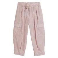brunello cucinelli kids pantalon cargo à fleurs - rose
