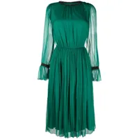 nissa robe mi-longue à ornements de perles - vert