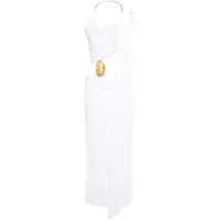 christopher esber robe longue elliptic stone à design drapé - blanc