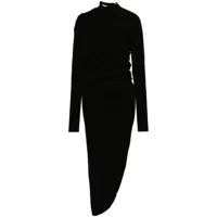 christopher esber robe longue asymétrique à design drapé - noir
